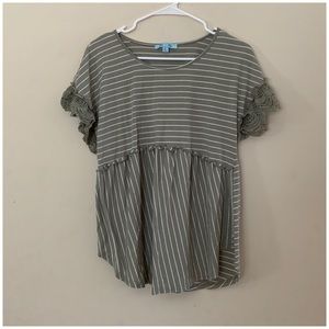 Reserved! Striped babydoll top